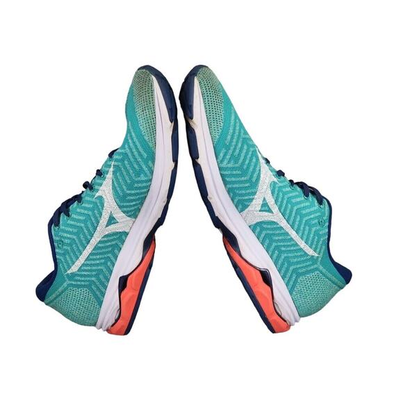 Mizuno Shoes Womens 12 Athletic Trainers Running Waveknit R2 Sport Performance - Picture 9 of 15